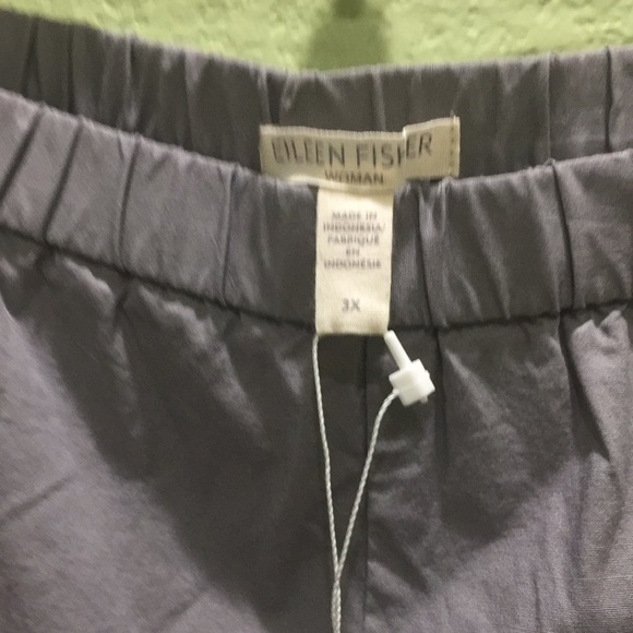 Eileen Fisher Cotton Stretch Poplin Wide  Pant 3X - Picture 4 of 4